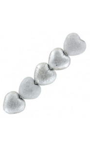 Czech Hearts beads 6mm Crystal etched labrador full 00030/27080